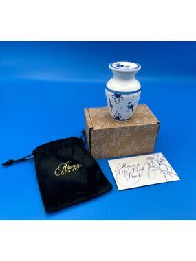 Handcrafted Delft Style Small Keepsake Urn
